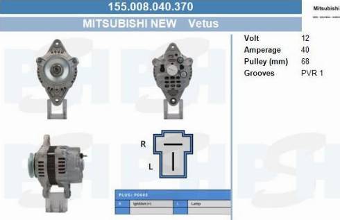 PSH 155.008.040.370 - Генератор vvparts.bg