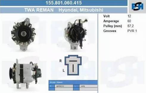 PSH 155.801.060.415 - Генератор vvparts.bg