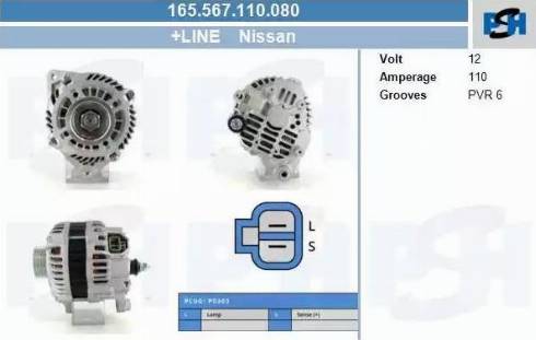 PSH 165.567.110.080 - Генератор vvparts.bg