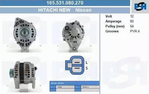 PSH 165.531.080.270 - Генератор vvparts.bg