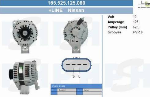 PSH 165.525.125.080 - Генератор vvparts.bg