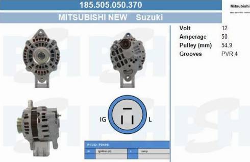 PSH 185.505.050.370 - Генератор vvparts.bg