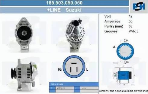 PSH 185.503.050.050 - Генератор vvparts.bg