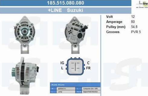 PSH 185.515.080.080 - Генератор vvparts.bg