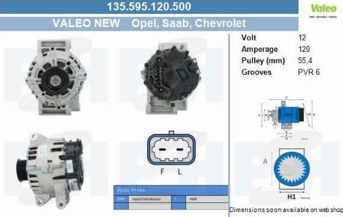 PSH 135.595.120.500 - Генератор vvparts.bg