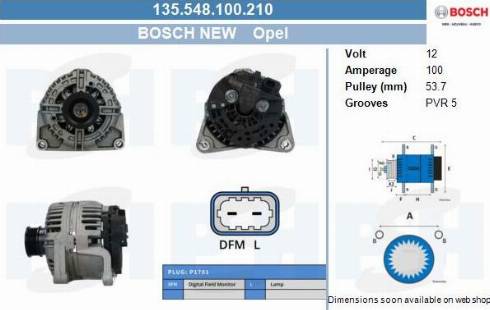 PSH 135.548.100.210 - Генератор vvparts.bg