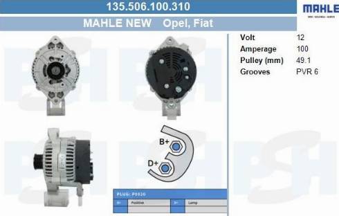 PSH 135.506.100.310 - Генератор vvparts.bg