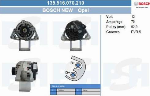 PSH 135.516.070.210 - Генератор vvparts.bg