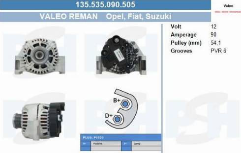 PSH 135.535.090.505 - Генератор vvparts.bg