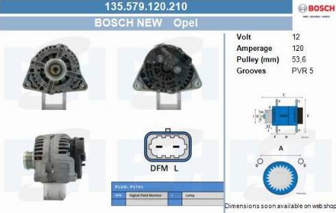 PSH 135.579.120.210 - Генератор vvparts.bg