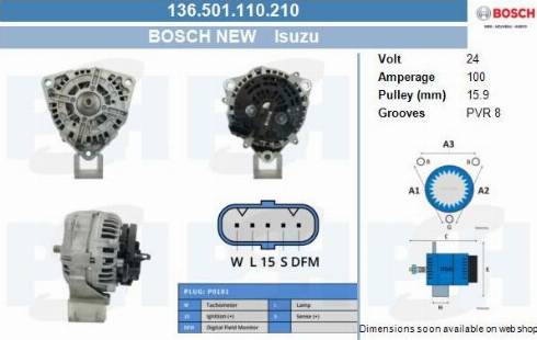 PSH 136.501.110.210 - Генератор vvparts.bg