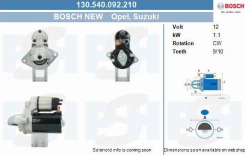 PSH 130.540.092.210 - Стартер vvparts.bg