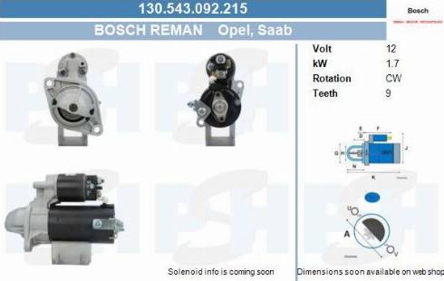 PSH 130.543.092.215 - Стартер vvparts.bg