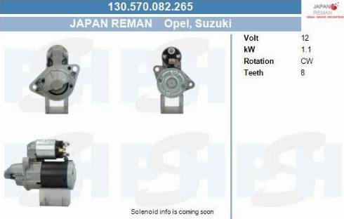 PSH 130.570.082.265 - Стартер vvparts.bg