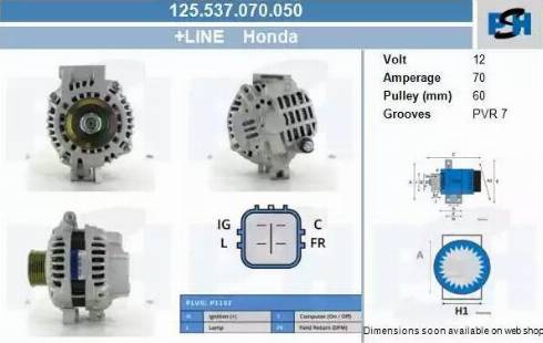 PSH 125.537.070.050 - Генератор vvparts.bg