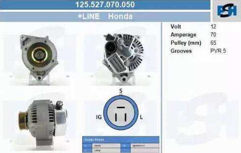 PSH 125.527.070.050 - Генератор vvparts.bg