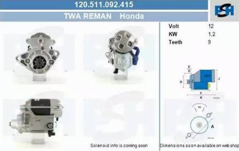 PSH 120.511.092.415 - Стартер vvparts.bg