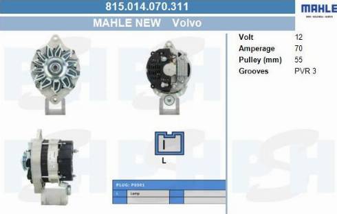 PSH 815.014.070.311 - Генератор vvparts.bg