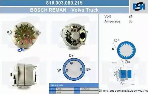 PSH 816.003.080.215 - Генератор vvparts.bg