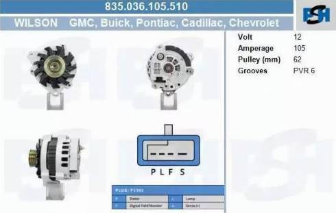 PSH 835.036.105.510 - Генератор vvparts.bg