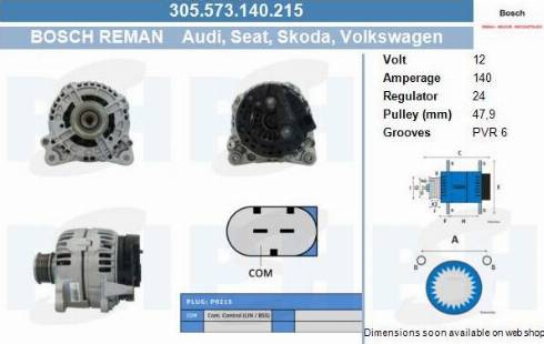 PSH 305.573.140.215 - Генератор vvparts.bg