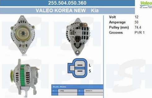 PSH 255.504.050.360 - Генератор vvparts.bg