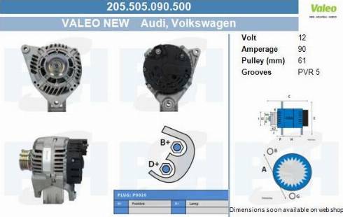 PSH 205.505.090.500 - Генератор vvparts.bg