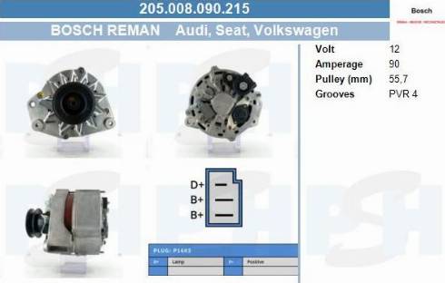 PSH 205.008.090.215 - Генератор vvparts.bg