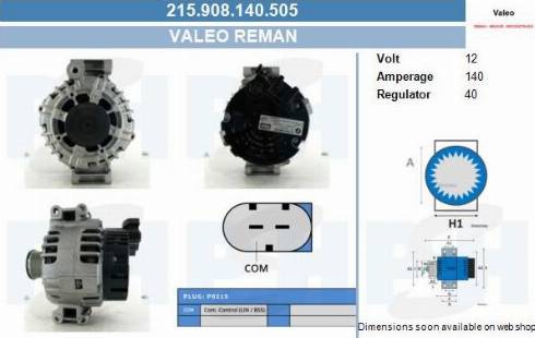 PSH 215.908.140.505 - Генератор vvparts.bg