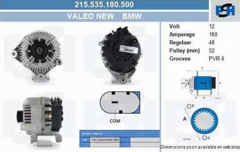 PSH 215.535.180.500 - Генератор vvparts.bg