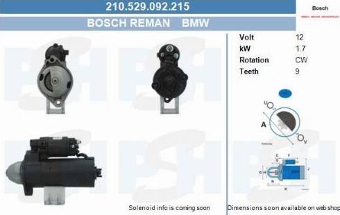 PSH 210.529.092.215 - Стартер vvparts.bg