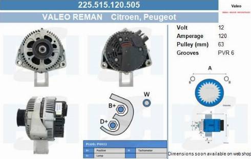 PSH 225.515.120.505 - Генератор vvparts.bg