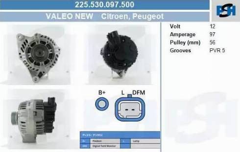 PSH 225.530.097.500 - Генератор vvparts.bg