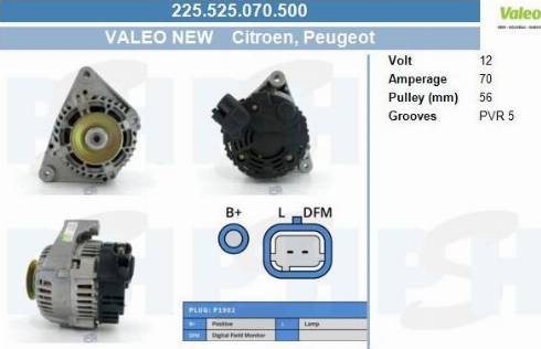 PSH 225.525.070.500 - Генератор vvparts.bg