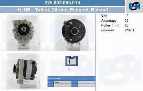 PSH 225.002.055.010 - Генератор vvparts.bg