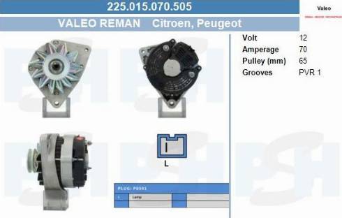 PSH 225.015.070.505 - Генератор vvparts.bg