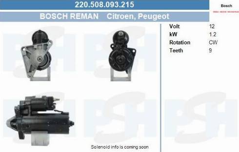 PSH 220.508.093.215 - Стартер vvparts.bg