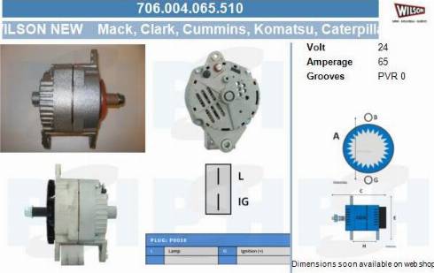 PSH 706.004.065.510 - Генератор vvparts.bg