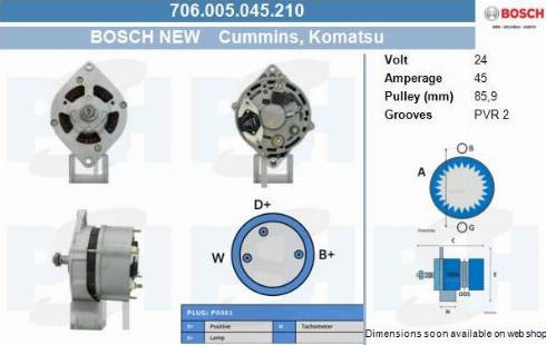 PSH 706.005.045.210 - Генератор vvparts.bg