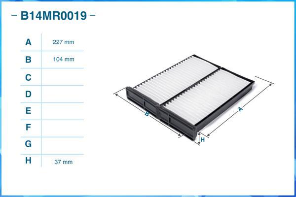 Cworks B14MR0019 - Филтър купе (поленов филтър) vvparts.bg