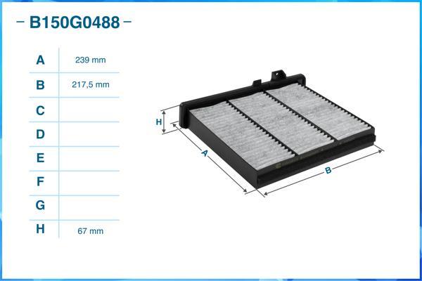 Cworks B150G0488 - Филтър купе (поленов филтър) vvparts.bg