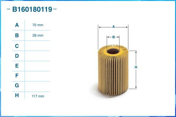 Cworks B160180119 - Маслен филтър vvparts.bg