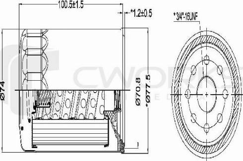 Cworks B110G0085 - Маслен филтър vvparts.bg