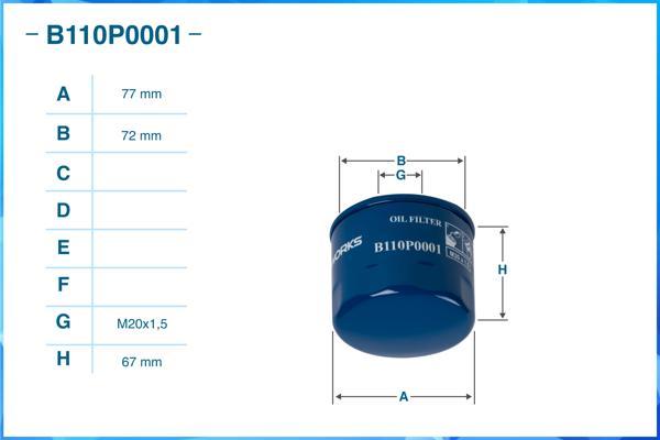 Cworks B110P0001 - Маслен филтър vvparts.bg