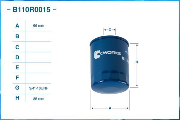 Cworks B110R0015 - Маслен филтър vvparts.bg