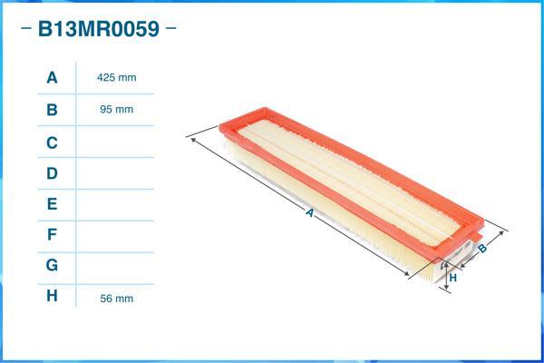 Cworks B13MR0059 - Въздушен филтър vvparts.bg