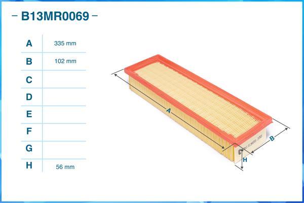 Cworks B13MR0069 - Въздушен филтър vvparts.bg