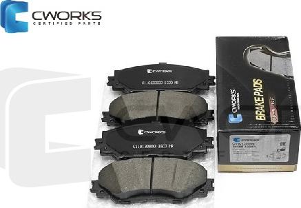 Cworks C110130800 - Комплект спирачно феродо, дискови спирачки vvparts.bg