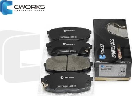 Cworks C112008400 - Комплект спирачно феродо, дискови спирачки vvparts.bg