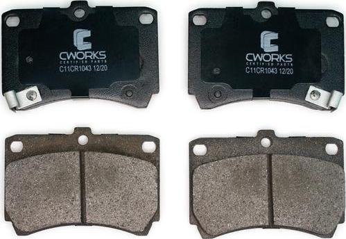 Cworks C11CR1043 - Комплект спирачно феродо, дискови спирачки vvparts.bg